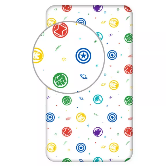 Bosszúállók Symbols gumis lepedő 90x200 cm Bosszúállók Symbols gumis lepedő 90x200 cm