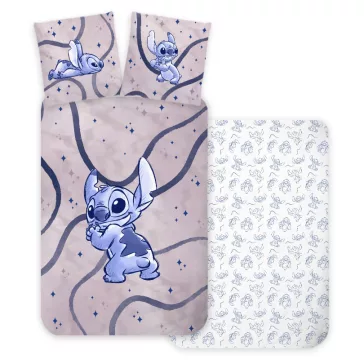   Disney Lilo és Stitch, A csillagkutya Stellar Waves gyerek, ovis ágyneműhuzat 100×135 cm, 40×60 cm