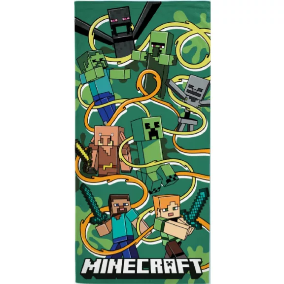 Minecraft Funtage Graphic fürdőlepedő, strand törölköző 70x140cm Minecraft Funtage Graphic fürdőlepedő, strand törölköző 70x140cm