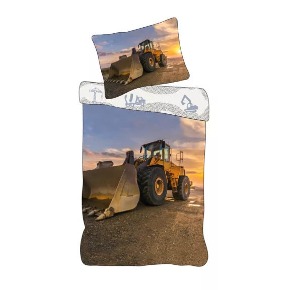 Építkezés Sunset Loader ágyneműhuzat 140×200cm, 70×90 cm Építkezés Sunset Loader ágyneműhuzat 140×200cm, 70×90 cm