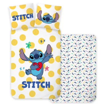   Disney Lilo és Stitch, A csillagkutya Dots gyerek, ovis ágyneműhuzat 100×135 cm, 40×60 cm
