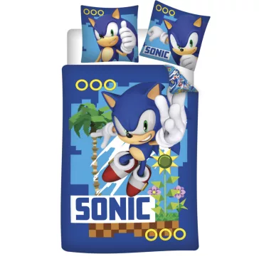   Sonic a sündisznó Turbo gyerek, ovis ágyneműhuzat 100×135cm, 40×60 cm