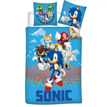   Sonic a sündisznó Always Running gyerek, ovis ágyneműhuzat 100×135cm, 40×60 cm