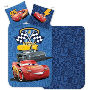   Disney Verdák Racing Crew gyerek, ovis ágyneműhuzat 100×135 cm, 40×60 cm