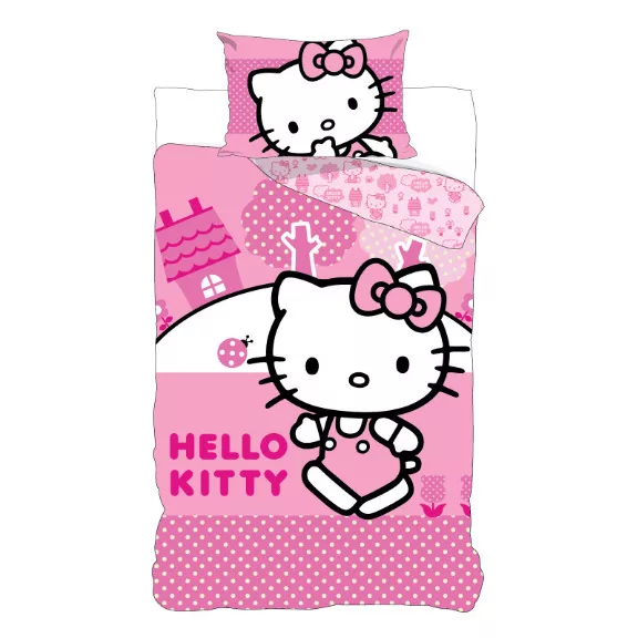 Hello Kitty Pink World ágyneműhuzat 140×200cm, 70×90 cm Hello Kitty Pink World ágyneműhuzat 140×200cm, 70×90 cm