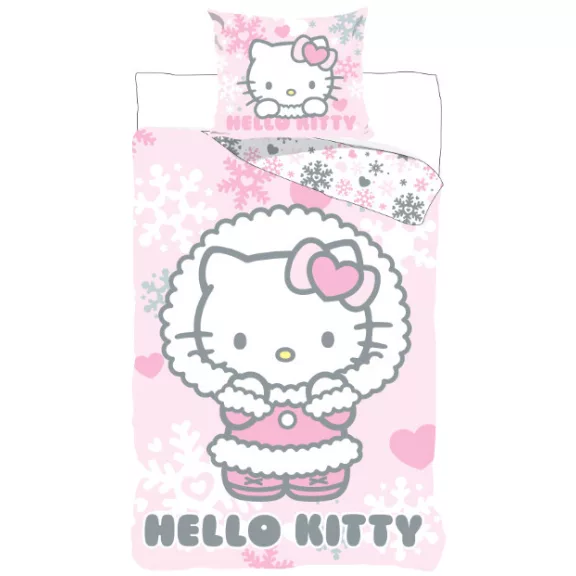 Hello Kitty Cozy Winter ágyneműhuzat 140×200cm, 70×90 cm Hello Kitty Cozy Winter ágyneműhuzat 140×200cm, 70×90 cm