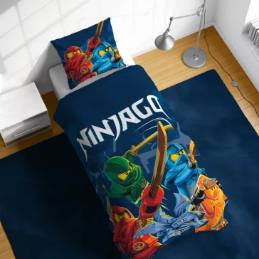   Lego Ninjago Elemental Wonders gyerek, ovis ágyneműhuzat 100×135 cm, 40×60 cm
