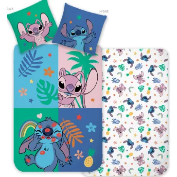   Disney Lilo és Stitch, A csillagkutya Tropical Friend gyerek, ovis ágyneműhuzat 100×135 cm, 40×60 cm