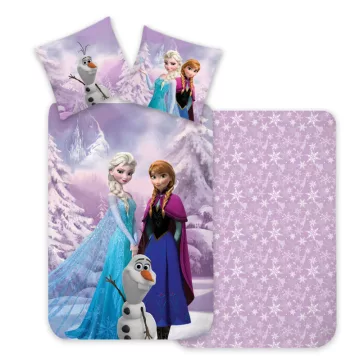  Disney Jégvarázs Snowy gyerek, ovis ágyneműhuzat 100×140 cm, 40×45 cm