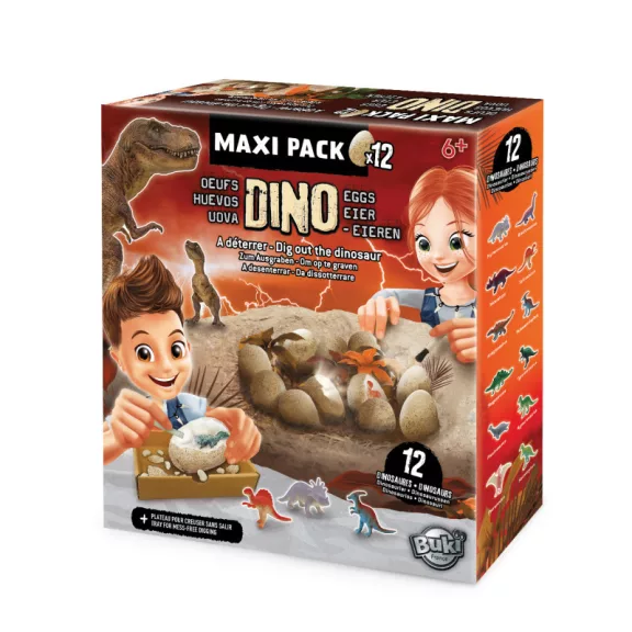 Mega dino felfedező készlet 12 db meglepetés tojással BUKI Mega dino felfedező készlet 12 db meglepetés tojással BUKI