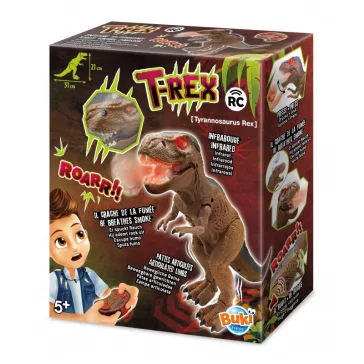 Távirányítós T-Rex füst és fény efekttel BUKI