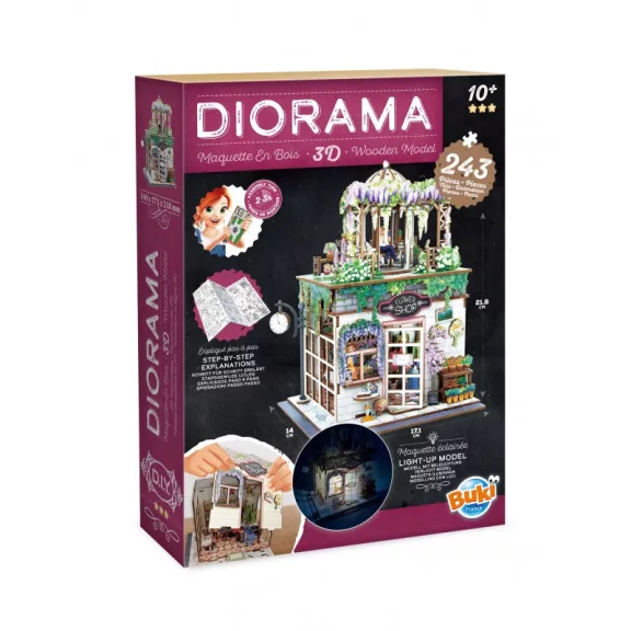 Dioráma 3D puzzle, Virágbolt BUKI Dioráma 3D puzzle, Virágbolt BUKI