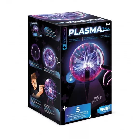 Plazma dekor lámpa 5 kísérlettel, 13 cm BUKI Plazma dekor lámpa 5 kísérlettel, 13 cm BUKI