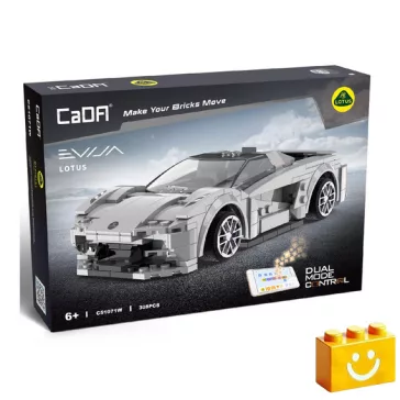   CaDA C51071W - Távirányítós Lotus Evija versenyautó építőjáték - 100% kompatibilis minden más kedvelt márkával