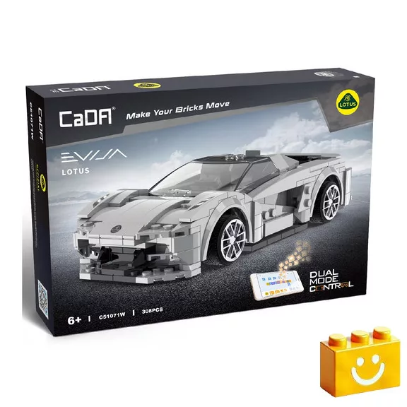 CaDA C51071W - Távirányítós Lotus Evija versenyautó építőjáték - 100% kompatibilis minden más kedvelt márkával CaDA C51071W - Távirányítós Lotus Evija versenyautó építőjáték - 100% kompatibilis minden más kedvelt márkával