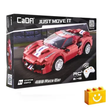   CaDA C51072W - Távirányítós 488 Supercar építőjáték - 100% kompatibilis minden más kedvelt márkával