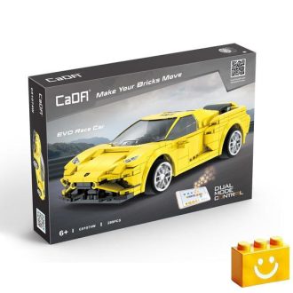   CaDA C51074W - Távirányítós Sárga versenyautó építőjáték - 100% kompatibilis minden más kedvelt márkával