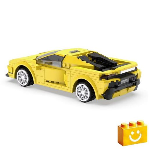 CaDA C51074W - Távirányítós Sárga versenyautó építőjáték - 100% kompatibilis minden más kedvelt márkával