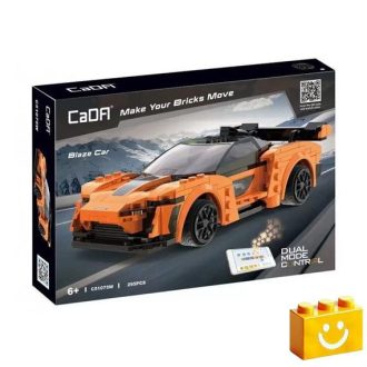   CaDA C51075W - Távirányítós Narancssárga versenyautó építőjáték - 100% kompatibilis minden más kedvelt márkával
