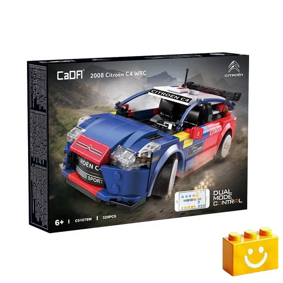CaDA C51078W - Távirányítós Citroen C4 WRC 2008 építőjáték - 100% kompatibilis minden más kedvelt márkával CaDA C51078W - Távirányítós Citroen C4 WRC 2008 építőjáték - 100% kompatibilis minden más kedvelt márkával