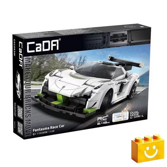 CaDA C51083W - Távirányítós Fantasma versenyautó - 100% technic-kompatibilis építőjáték CaDA C51083W - Távirányítós Fantasma versenyautó - 100% technic-kompatibilis építőjáték
