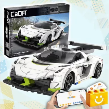   CaDA C51083W - Távirányítós Fantasma versenyautó - 100% technic-kompatibilis építőjáték