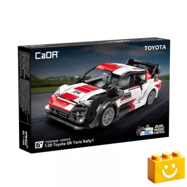   CaDA C51096W - Távirányítós Toyota GR YARIS Rally versenyautó - 100% kompatibilis minden más kedvelt márkával