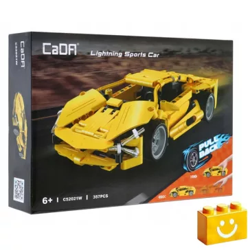   CaDA C52021W - Lighting sárga sportkocsi - 100% technic-kompatibilis építőjáték