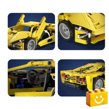   CaDA C52021W - Lighting sárga sportkocsi - 100% technic-kompatibilis építőjáték