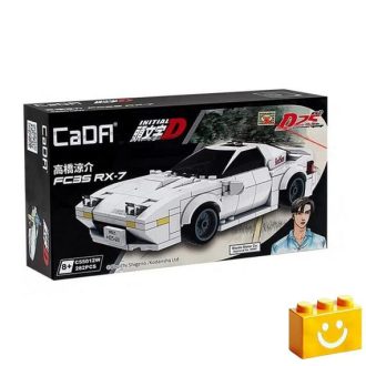   CaDA C55012W - Initial-D Mazda FC3S RX-7 Versenyautó építőjáték - 100% kompatibilis minden más kedvelt márkával
