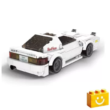   CaDA C55012W - Initial-D Mazda FC3S RX-7 Versenyautó építőjáték - 100% kompatibilis minden más kedvelt márkával