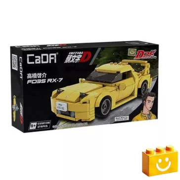   CaDA C55013W - Initial-D Mazda FD3S RX-7 Versenyautó építőjáték - 100% kompatibilis minden más kedvelt márkával