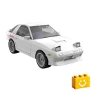 CaDA C55016W - Initial-D Mazda RX7-FC3S sportautó építőjáték - 100% kompatibilis minden más kedvelt márkával