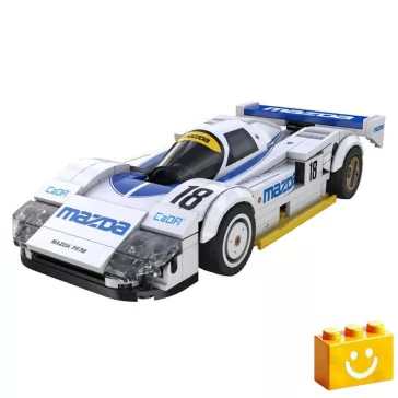   CaDA C55029W - Mazda 787B versenyautó építőjáték - 100% kompatibilis minden más kedvelt márkával