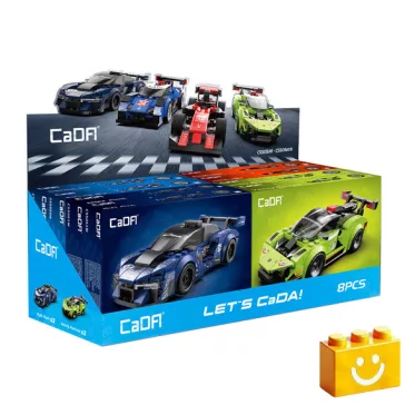   CaDA C55050W -  4 féle CaDA sportautó gyűjtőcsomag viszonteladóknak - 100% kompatibilis minden más kedvelt márkával