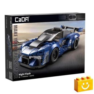   CaDA C55051W - Night Flash versenyautó építőjáték - 100% kompatibilis minden más kedvelt márkával