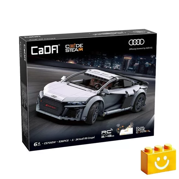 CaDA C57012W - Távirányítós Audi R8 Coupe sportkocsi - 100% technic-kompatibilis építőjáték CaDA C57012W - Távirányítós Audi R8 Coupe sportkocsi - 100% technic-kompatibilis építőjáték