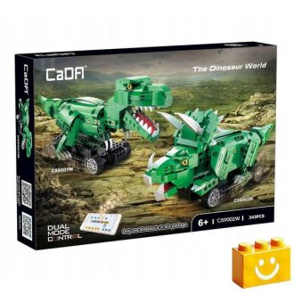   CaDA C59002W - Dinoszaurusz világ - Távirányítós Triceratopsz - 100% technic-kompatibilis építőjáték