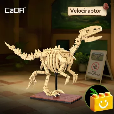   CaDA C59014W – Dinoszaurusz Fossília: Velociraptor modell - 100% kompatibilis minden más kedvelt márkával