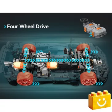   CaDA C61503W - Távirányítós Mercedes-AMG ONE - 100% technic-kompatibilis építőjáték
