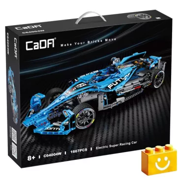   CaDA C64004W – Formula-E versenyautó – 100% technic-kompatibilis építőjáték