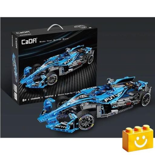 CaDA C64004W – Formula-E versenyautó – 100% technic-kompatibilis építőjáték