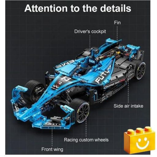 CaDA C64004W – Formula-E versenyautó – 100% technic-kompatibilis építőjáték