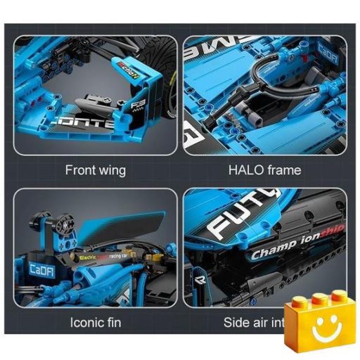 CaDA C64004W – Formula-E versenyautó – 100% technic-kompatibilis építőjáték