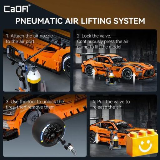 CaDA C64008W – Mercedes-AMG GT3 – 100% technic-kompatibilis építőjáték