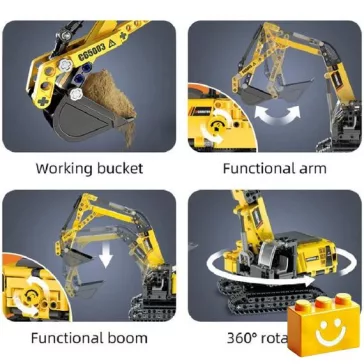  CaDA C65003W - Markológép -Exkavátor - 100% technic-kompatibilis építőjáték