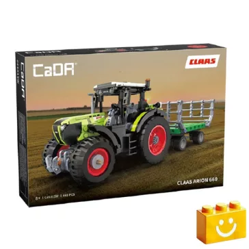   CaDA C65015W - CLAAS Arion 660 traktor utánfutóval - 100% technic-kompatibilis építőjáték
