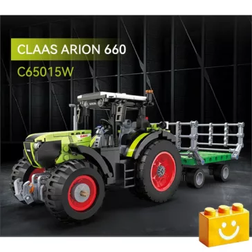   CaDA C65015W - CLAAS Arion 660 traktor utánfutóval - 100% technic-kompatibilis építőjáték
