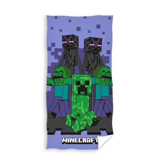 Minecraft Purple fürdőlepedő, strand törölköző 70x140cm