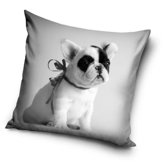 Kutyás French Bulldog párnahuzat 40x40 cm Kutyás French Bulldog párnahuzat 40x40 cm